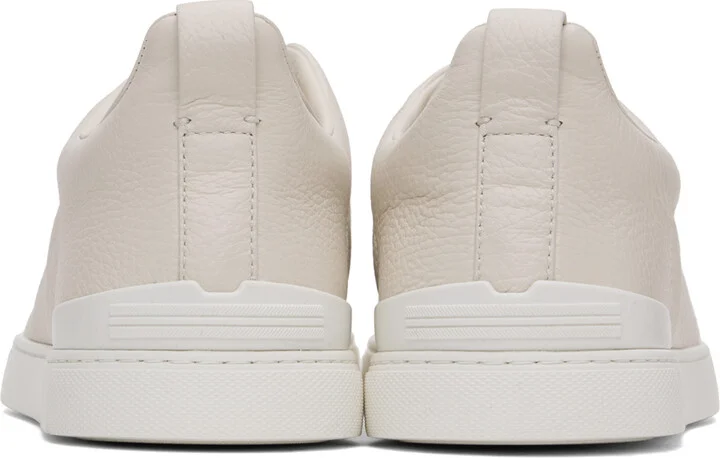 ZEGNA Off-White Triple Stitch Sneakers - Image 2