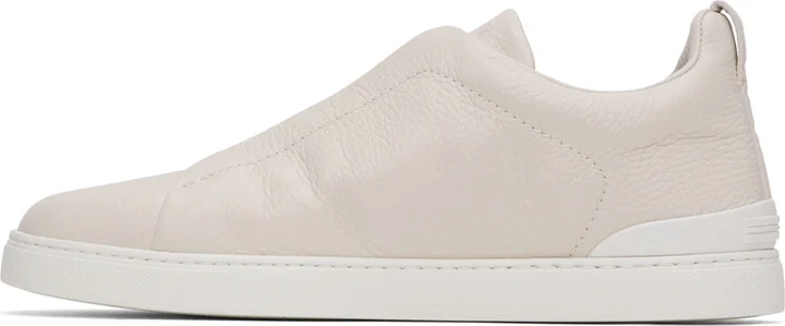 ZEGNA Off-White Triple Stitch Sneakers - Image 3