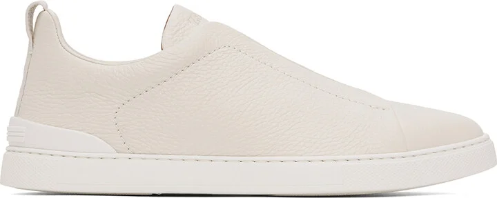ZEGNA Off-White Triple Stitch Sneakers