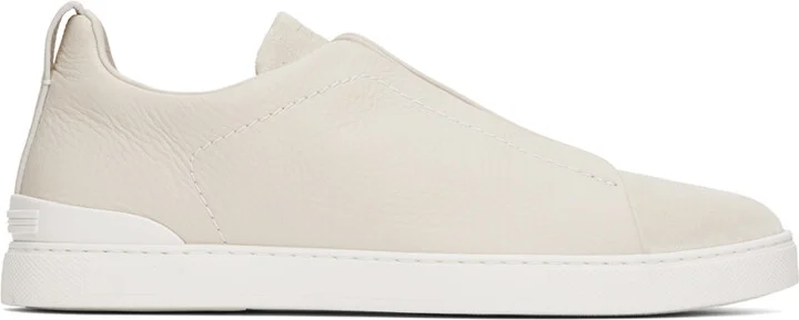 ZEGNA Off-White Triple Stitch Sneakers