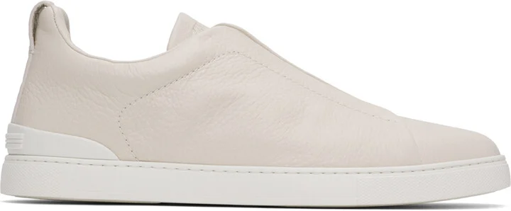 ZEGNA Off-White Triple Stitch Sneakers