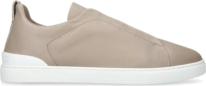 Zegna Shearling Triple Stitch Secondskin Sneakers