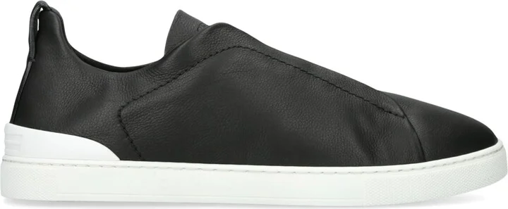 Zegna Shearling Triple Stitch Secondskin Sneakers