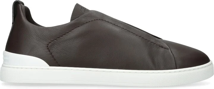 Zegna Shearling Triple Stitch Secondskin Sneakers