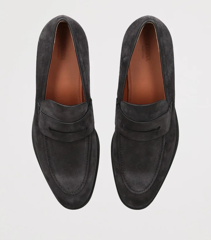 Zegna Suede Classic Loafers - Image 4