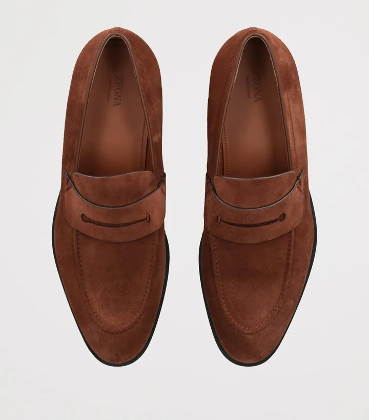 Zegna Suede Classic Loafers - Image 4