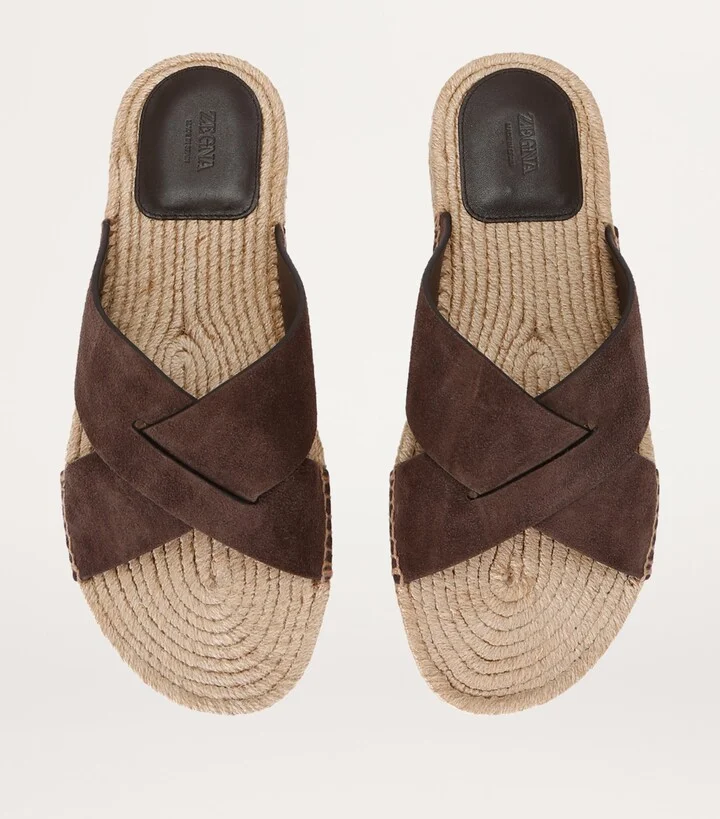 Zegna Suede Espadrille Sandals - Image 4