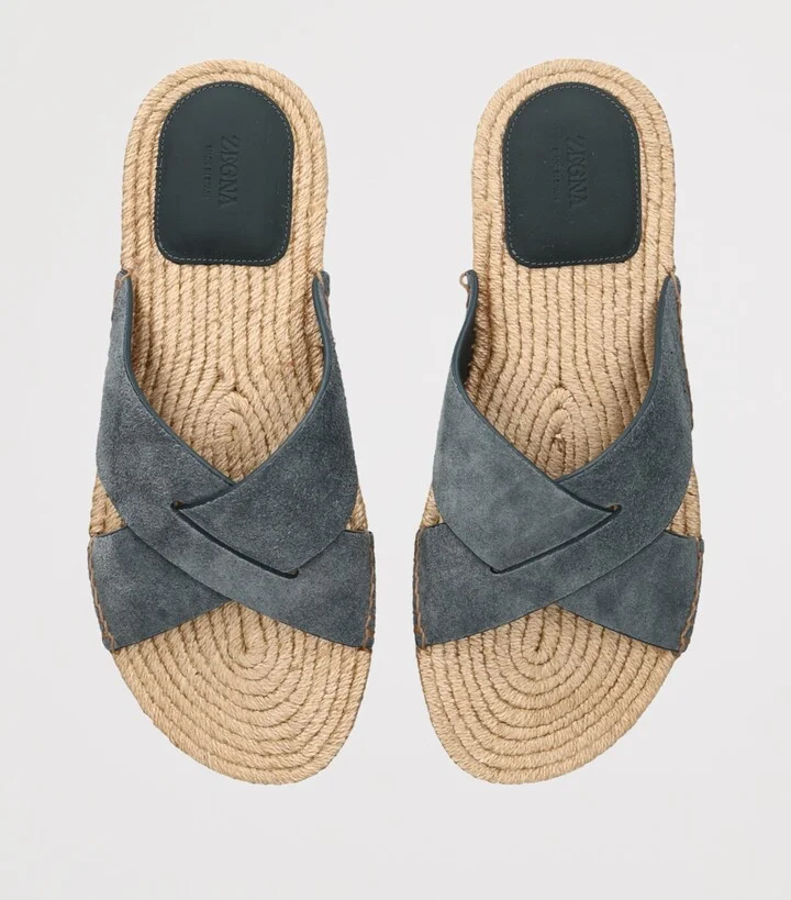 Zegna Suede Espadrille Sandals - Image 4