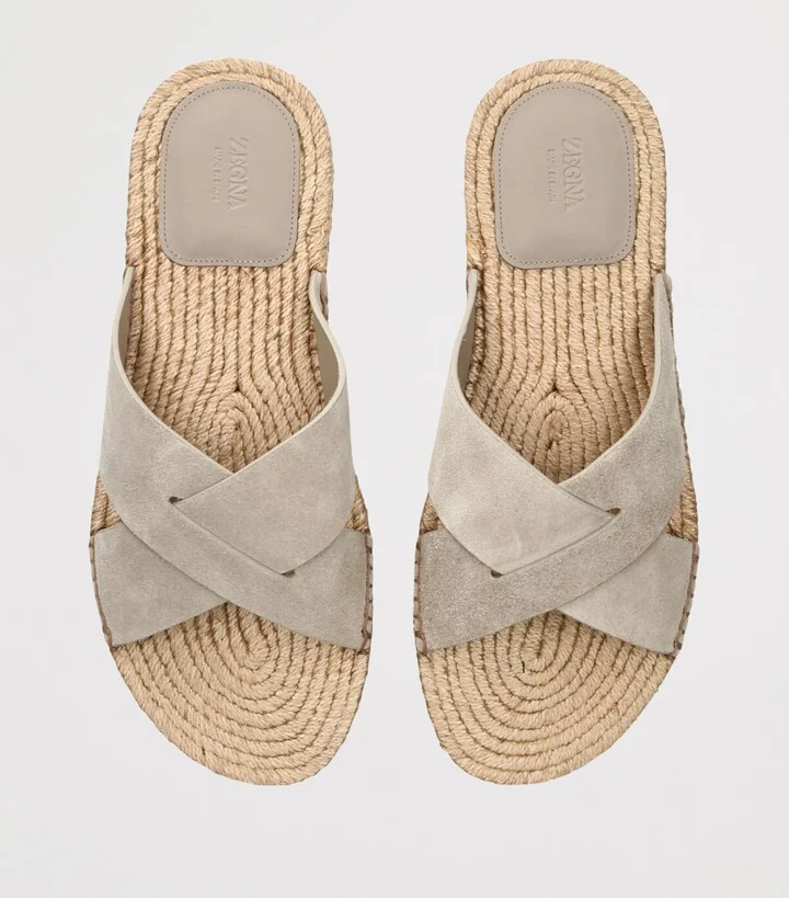 Zegna Suede Espadrille Sandals - Image 4