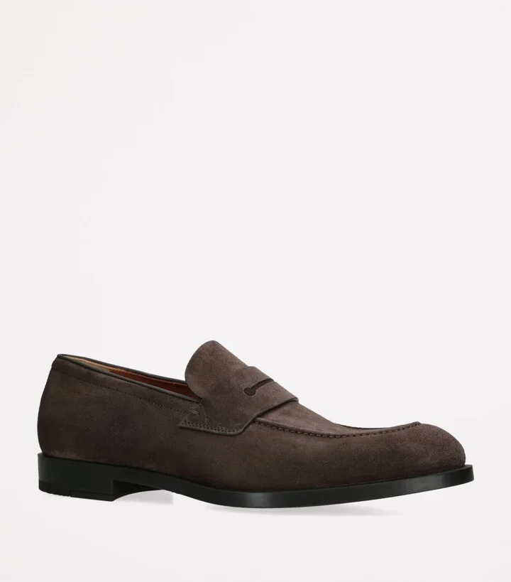 Zegna Suede L'Asola Loafers - Image 3