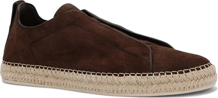 Zegna Suede Triple Stitch Espadrilles - Image 3