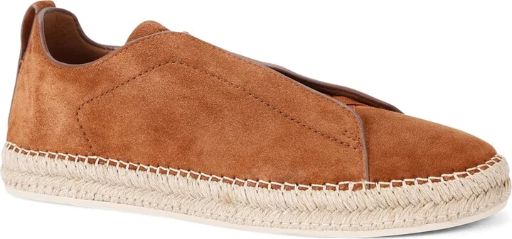 Zegna Suede Triple Stitch Espadrilles - Image 3
