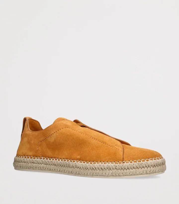 Zegna Suede Triple Stitch Espadrilles - Image 3