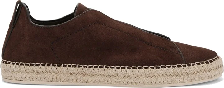 Zegna Suede Triple Stitch Espadrilles