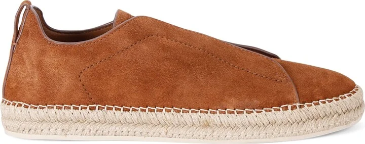 Zegna Suede Triple Stitch Espadrilles