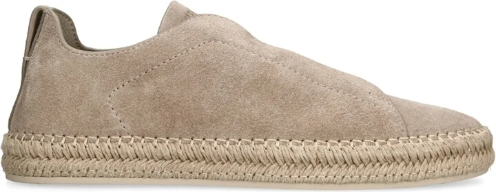 Zegna Suede Triple Stitch Espadrilles