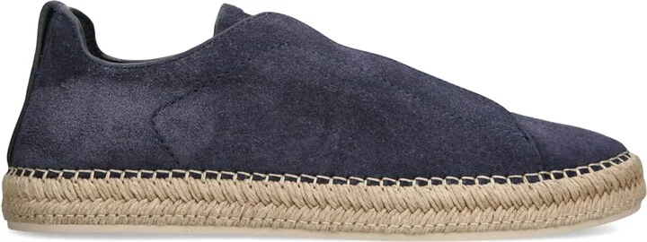 Zegna Suede Triple Stitch Espadrilles