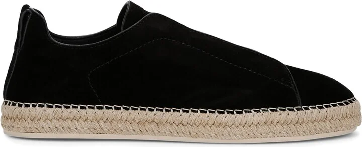 Zegna Suede Triple Stitch Espadrilles