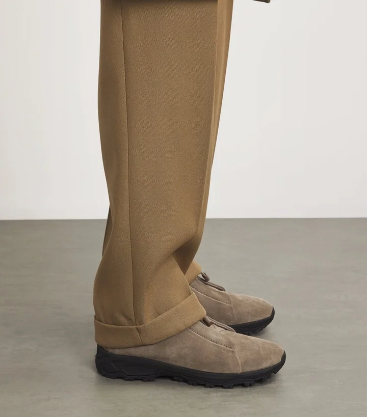Zegna Suede Triple Stitch High-Top Sneakers - Image 2
