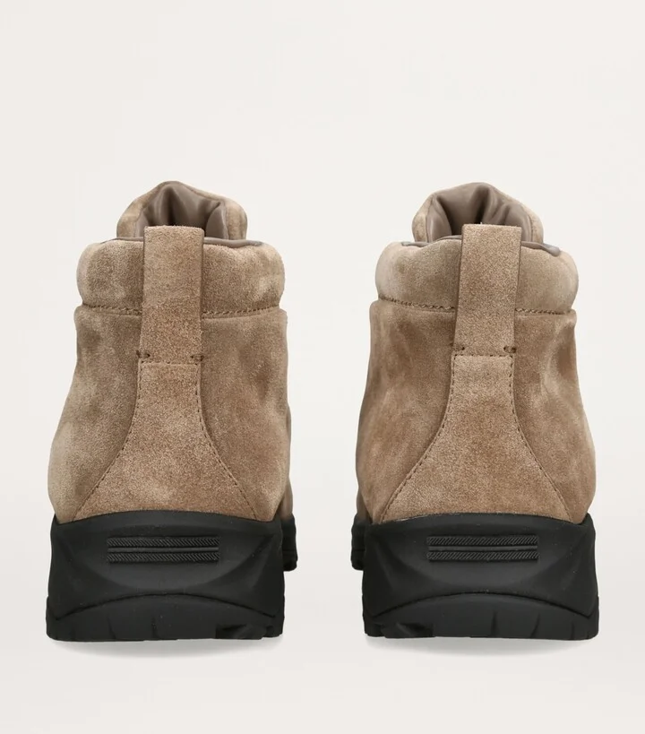 Zegna Suede Triple Stitch High-Top Sneakers - Image 3