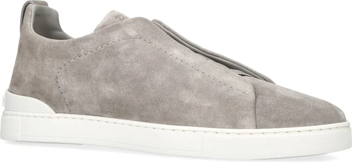 Zegna Suede Triple Stitch Sneakers - Image 3