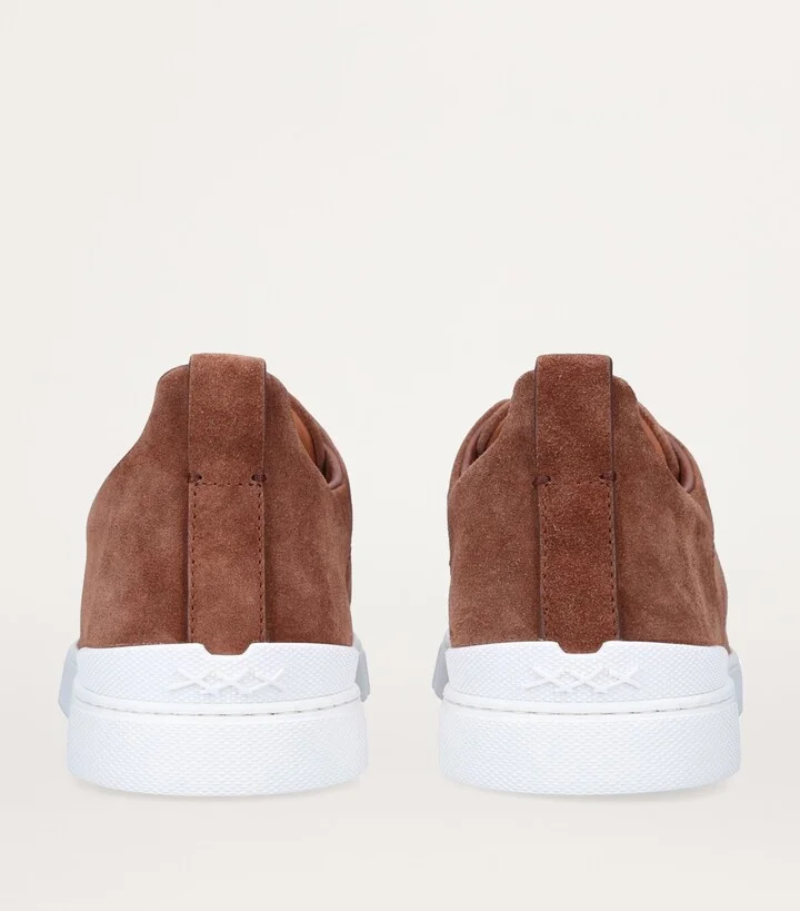 Zegna Suede Triple Stitch Sneakers - Image 2