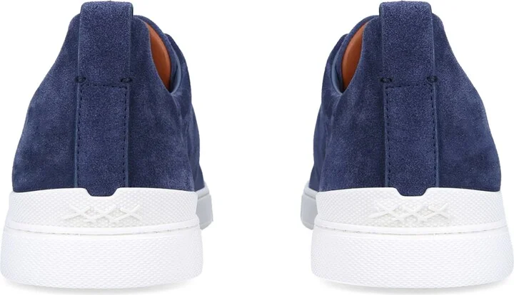 Zegna Suede Triple Stitch Sneakers - Image 2