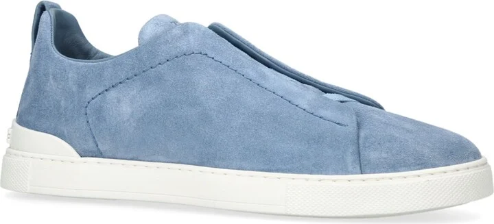 Zegna Suede Triple Stitch Sneakers - Image 3