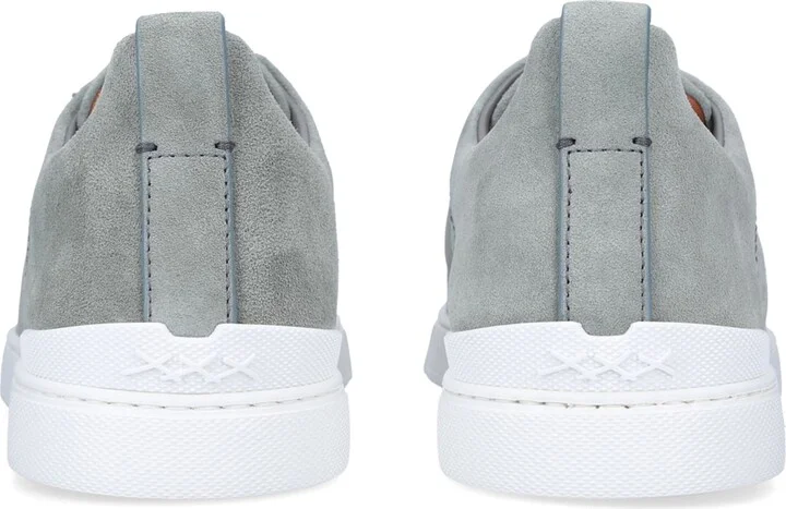 Zegna Suede Triple Stitch Sneakers - Image 2