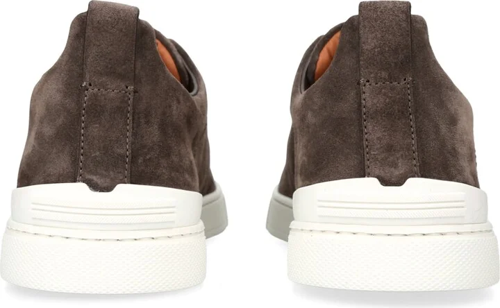 Zegna Suede Triple Stitch Sneakers - Image 2