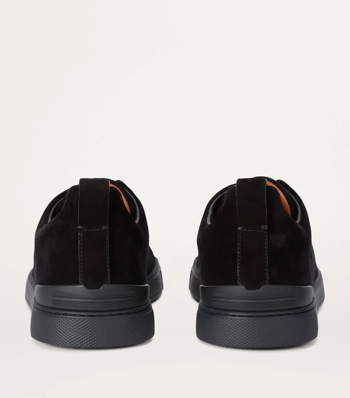Zegna Suede Triple Stitch Sneakers - Image 2