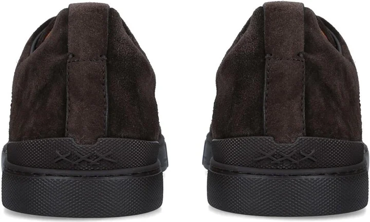 Zegna Suede Triple Stitch Sneakers - Image 2