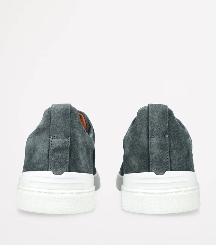 Zegna Suede Triple Stitch Sneakers - Image 2