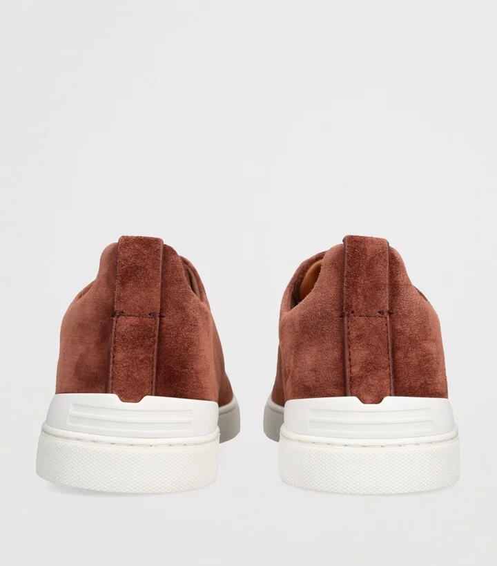 Zegna Suede Triple Stitch Sneakers - Image 2