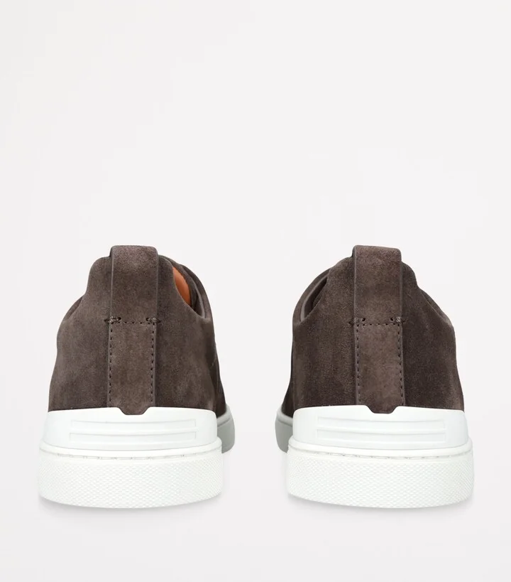 Zegna Suede Triple Stitch Sneakers - Image 2