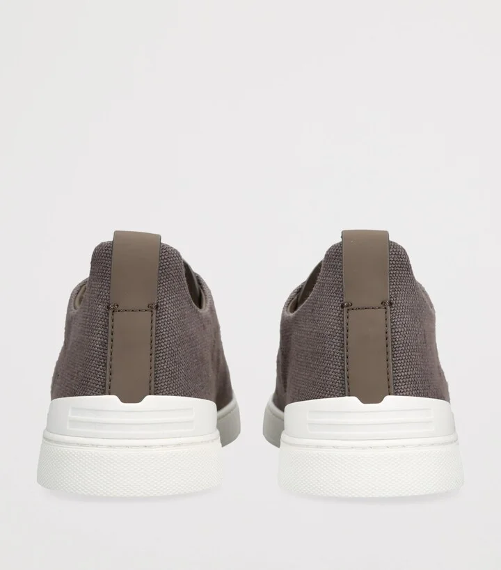 Zegna Suede Triple Stitch Sneakers - Image 2