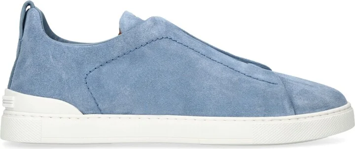 Zegna Suede Triple Stitch Sneakers