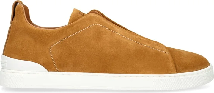Zegna Suede Triple Stitch Sneakers