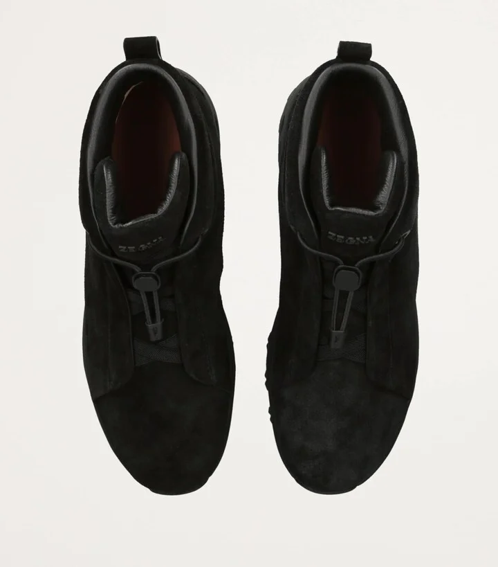 Zegna Suede Triple Stitch Vetta Sneakers - Image 4