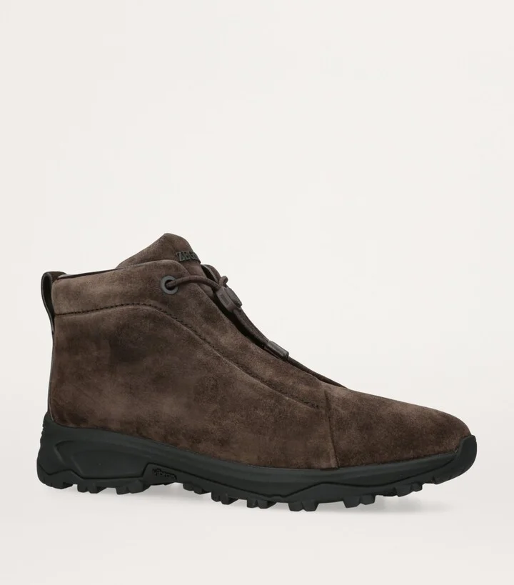 Zegna Suede Triple Stitch Vetta Sneakers - Image 3