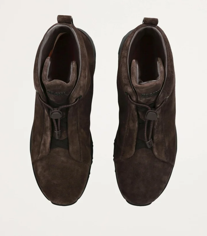 Zegna Suede Triple Stitch Vetta Sneakers - Image 4