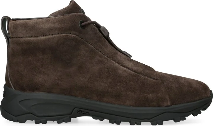 Zegna Suede Triple Stitch Vetta Sneakers