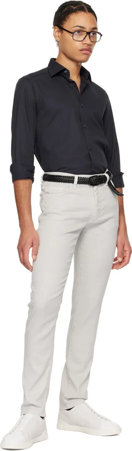 ZEGNA White Triple Stitch Sneakers - Image 5