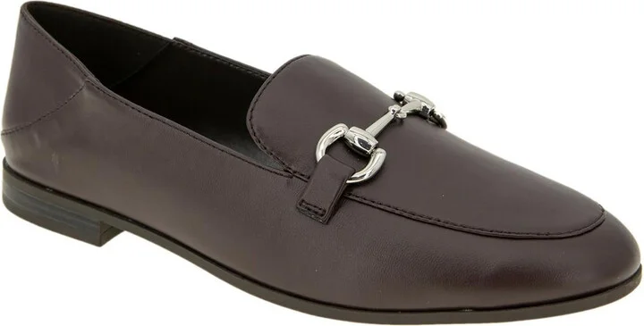 Zeldi Womens Faux Leather Slip-On Loafers
