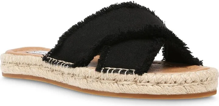 Zelina Womens Canvas Espadrille Slide Sandals