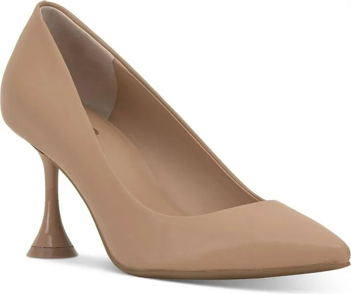 Zelip Women 9.5 Tan Leather Pointed Toe Pumps GBNC644