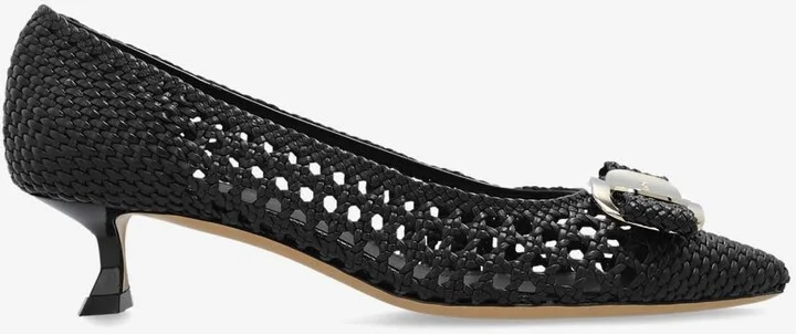 Zelma 40 Woven Leather Pumps