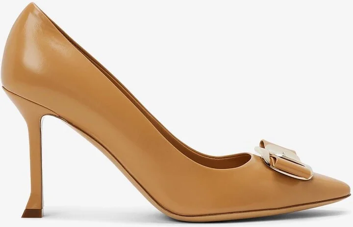 Zelma 85 Vara Bow Nappa Leather Pumps