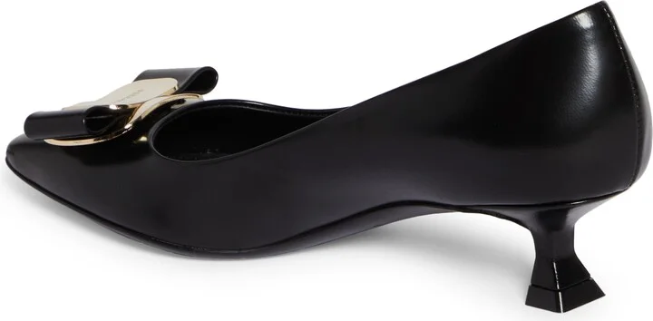 Zelma Bow Kitten Heel Pointed Toe Pump - Image 2