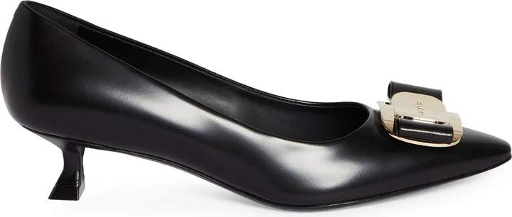 Zelma Bow Kitten Heel Pointed Toe Pump - Image 3